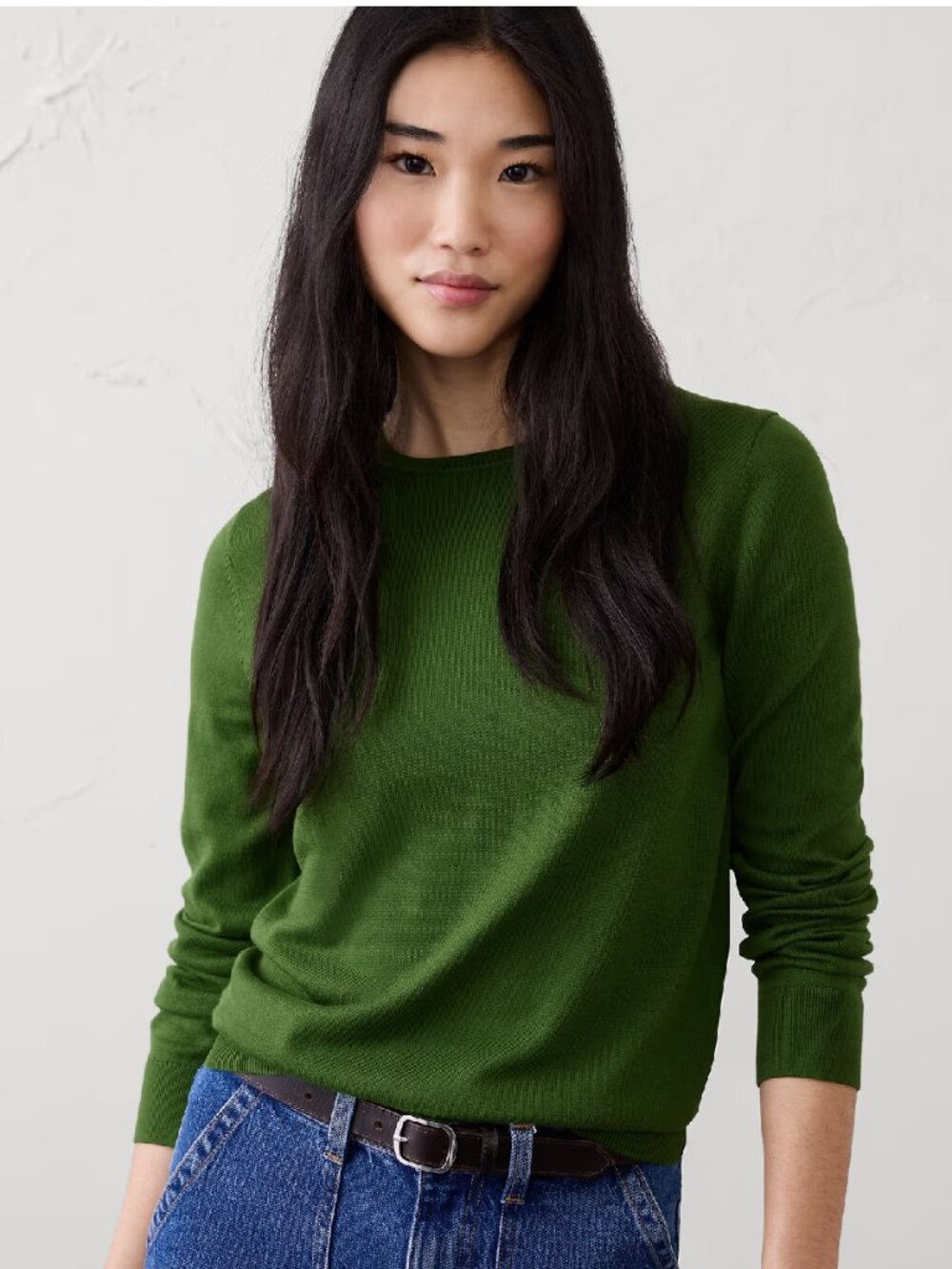 Banana Republic Forever Crew Neck Sweater Green